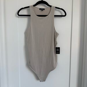 Express Women's Taupe Sleeveless Bodysuit